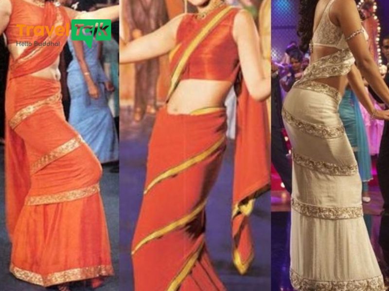 Kiểu quấn thời retro Bollywood, ôm sát cơ thể