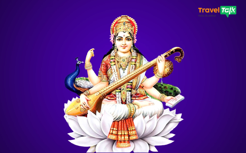 Saraswati là nữ thần của tri thức, nghệ thuật và trí tuệ