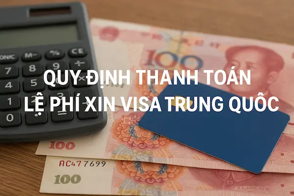 Quy định thanh toán lệ phí xin Visa Trung Quốc