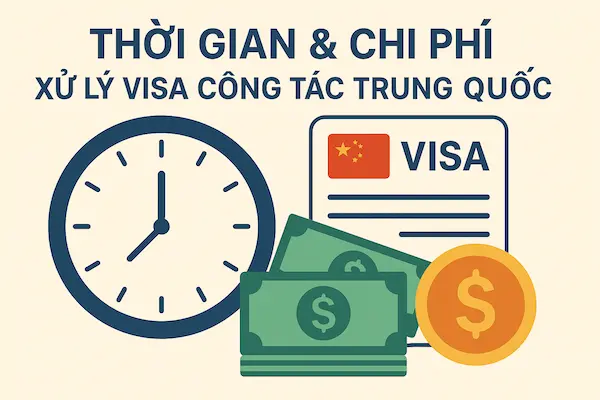 Thời gian & chi phí xử lý Visa Công tác Trung Quốc