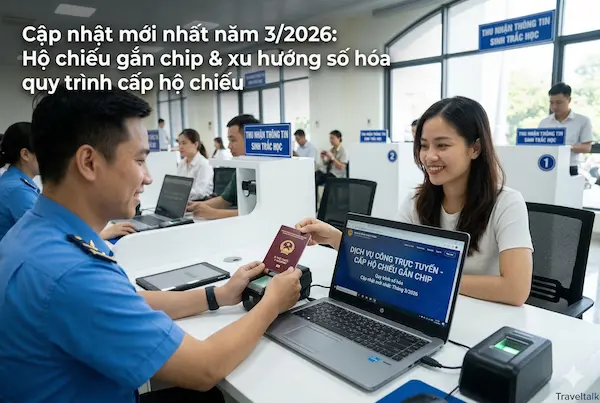 Cập nhật mới nhất năm 2026: Hộ chiếu gắn chip & xu hướng số hóa quy trình cấp hộ chiếu