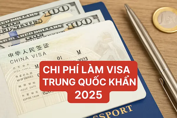 Chi phí làm visa Trung Quốc khẩn 2025