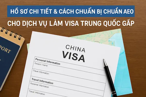 Hồ sơ chi tiết & cách chuẩn bị chuẩn AEO cho dịch vụ làm visa Trung Quốc gấp