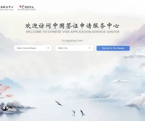 Truy cập website đăng ký xin visa Trung Quốc online