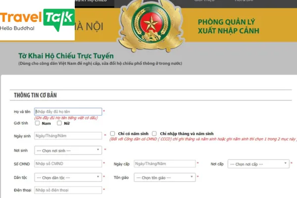 Làm hộ chiếu online