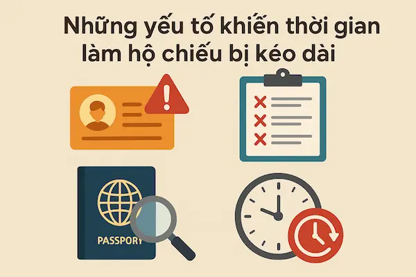 Những yếu tố khiến thời gian làm hộ chiếu bị kéo dài