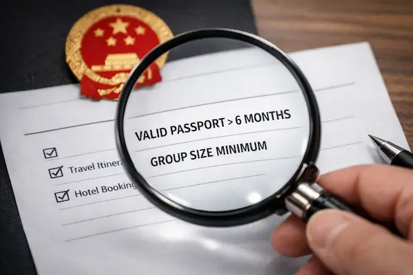 Điều kiện quan trọng trước khi nộp visa đoàn Trung Quốc