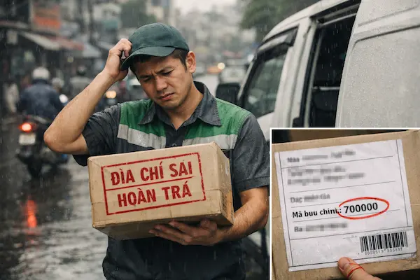 5 Case thực tế khi điền sai mã bưu chính TPHCM