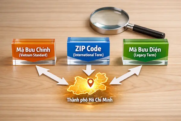 Mã bưu chính, mã ZIP, mã bưu điện TPHCM khác nhau thế nào?