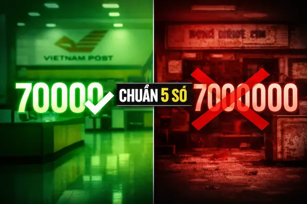 Mã bưu chính TPHCM hiện dùng: 70000 hay 700000?