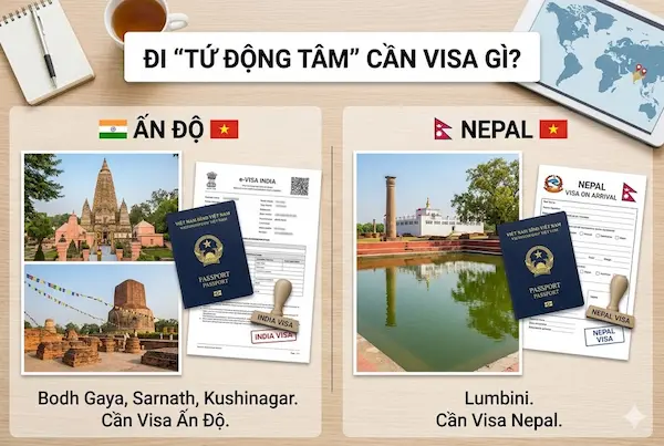 Đi Tứ Động Tâm cần visa gì?