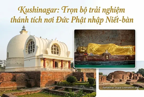 Kushinagar: Trọn bộ trải nghiệm thánh tích nơi Đức Phật nhập Niết-bàn