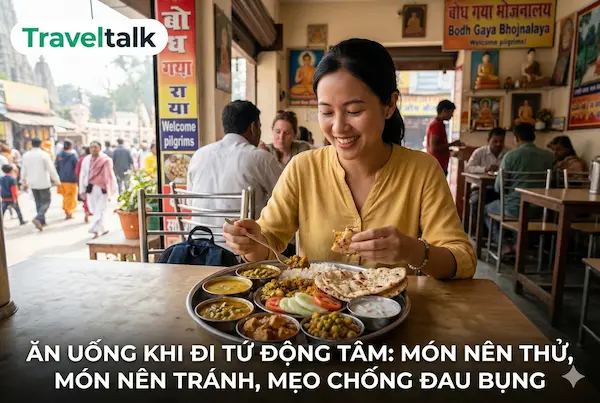 Ăn uống khi đi Tứ Động Tâm: Món nên thử, món nên tránh, mẹo chống đau bụng