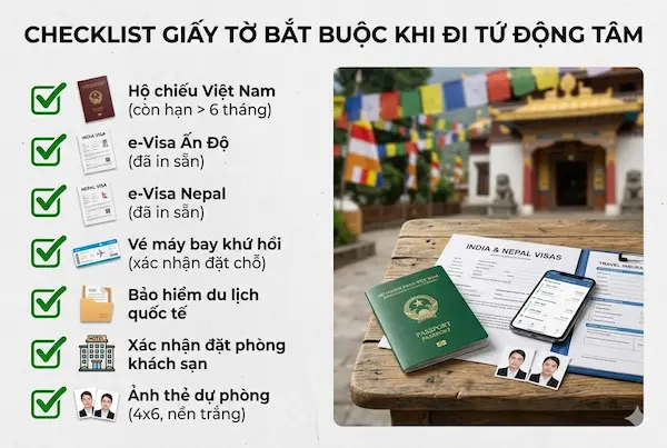 Checklist giấy tờ bắt buộc khi đi tứ động tâm