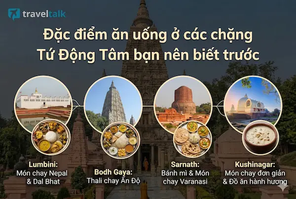 Đặc điểm ăn uống ở các chặng Tứ Động Tâm bạn nên biết trước