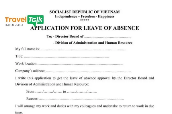 Đơn xin nghỉ phép visa Hàn Quốc là gì?