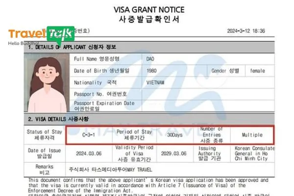 Checklist hồ sơ visa công tác Hàn Quốc cho cá nhân