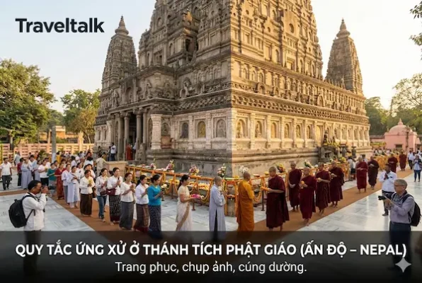 Quy tắc ứng xử ở thánh tích Phật giáo (Ấn Độ – Nepal): Trang phục, chụp ảnh, cúng dường