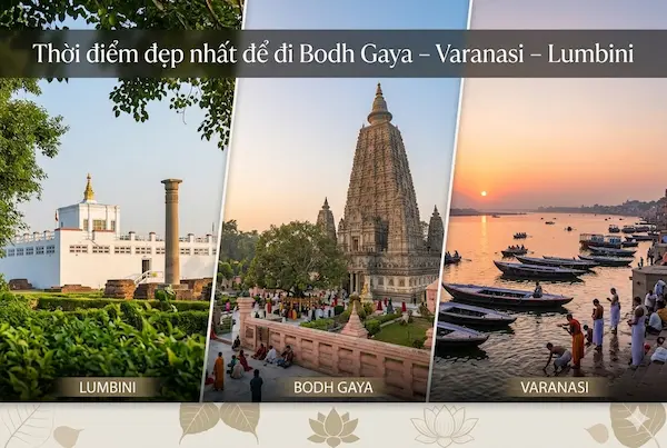 Thời điểm đẹp nhất để đi Bodh Gaya – Varanasi – Lumbini