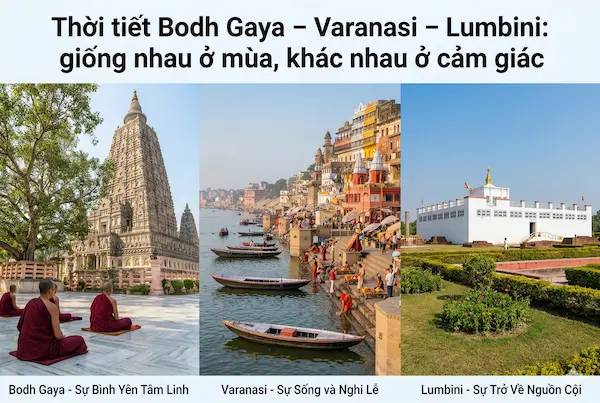 Thời tiết Bodh Gaya – Varanasi – Lumbini: giống nhau ở mùa, khác nhau ở cảm giác