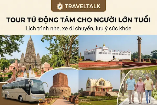 Tour Tứ Động Tâm cho người lớn tuổi: Lịch trình nhẹ, xe di chuyển, lưu ý sức khỏe