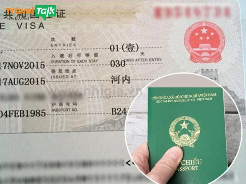 xin visa Trung Quốc hộ chiếu trắng