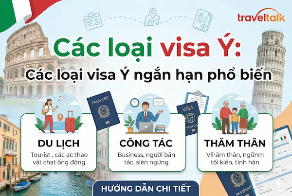 Các loại visa Ý ngắn hạn phổ biến