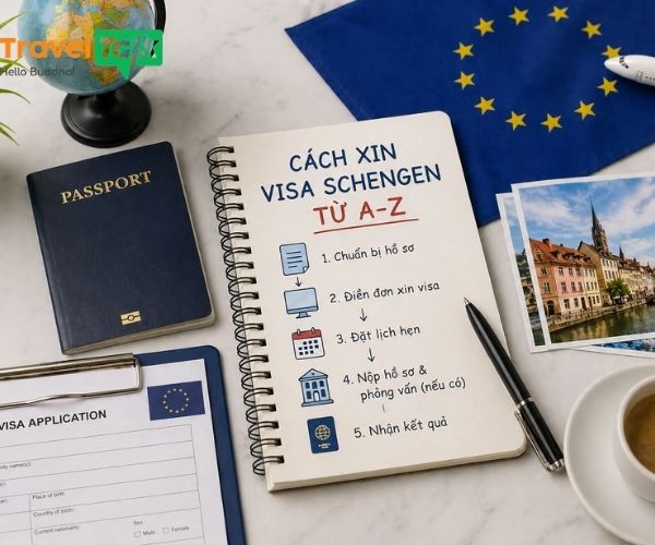 Cách xin visa Schengen tự túc từ A-Z