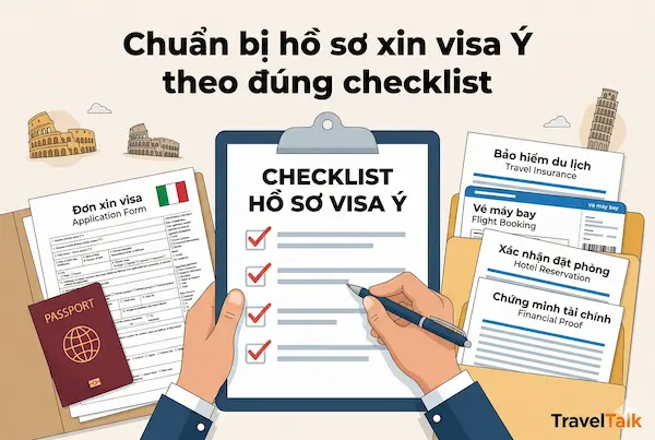 Chuẩn bị hồ sơ xin visa Ý theo đúng checklist