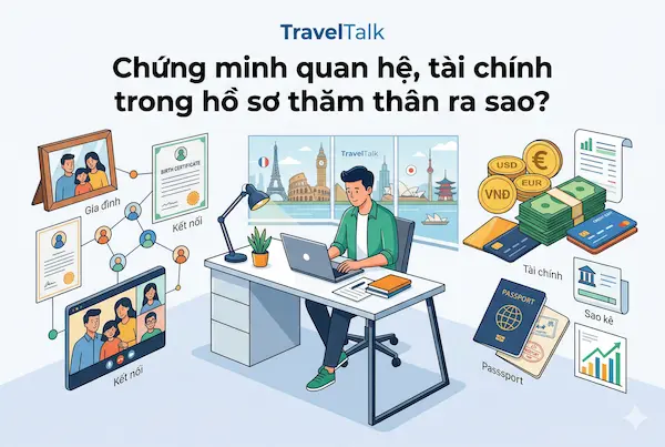 Chứng minh quan hệ, tài chính trong hồ sơ thăm thân ra sao?