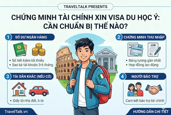 Chứng minh tài chính khi xin visa du học Ý cần chuẩn bị thế nào?