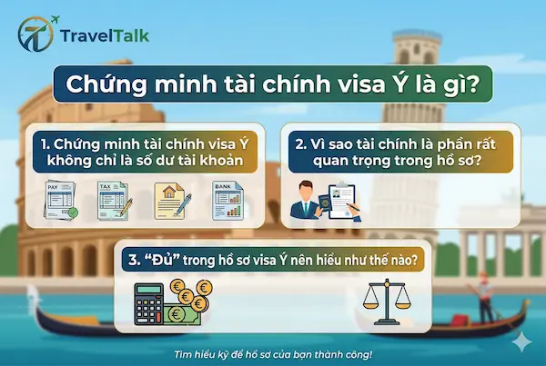 Chứng minh tài chính visa Ý là gì?