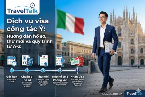 Dịch vụ visa công tác Ý: Hướng dẫn hồ sơ, thư mời và quy trình từ A-Z