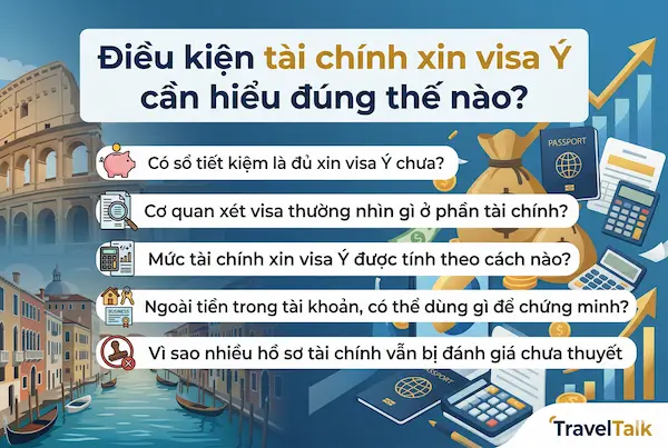 Điều kiện tài chính xin visa Ý cần hiểu đúng thế nào?