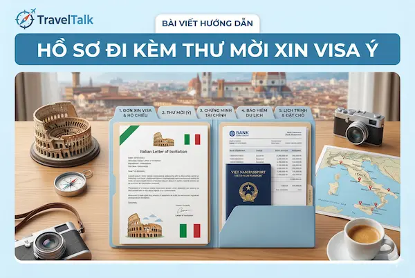 Hồ sơ đi kèm thư mời xin visa Ý