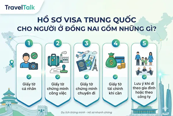 Hồ sơ visa Trung Quốc cho người ở Đồng Nai gồm những gì?