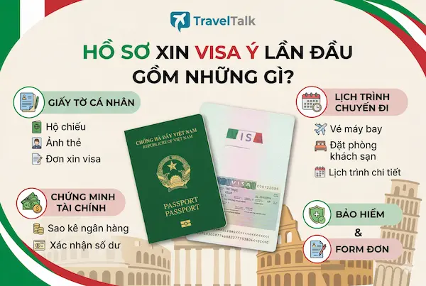 Hồ sơ xin visa Ý lần đầu gồm những gì?