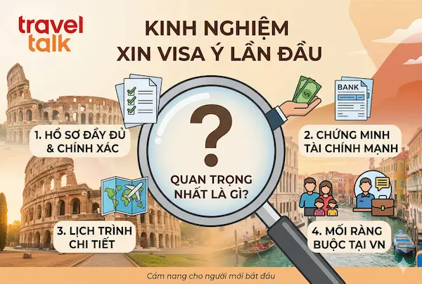 Kinh nghiệm xin visa Ý lần đầu quan trọng nhất là gì?
