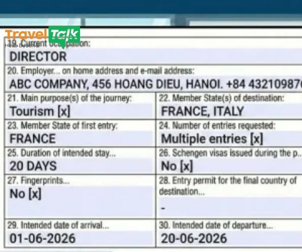 Lịch trình xin visa Schengen