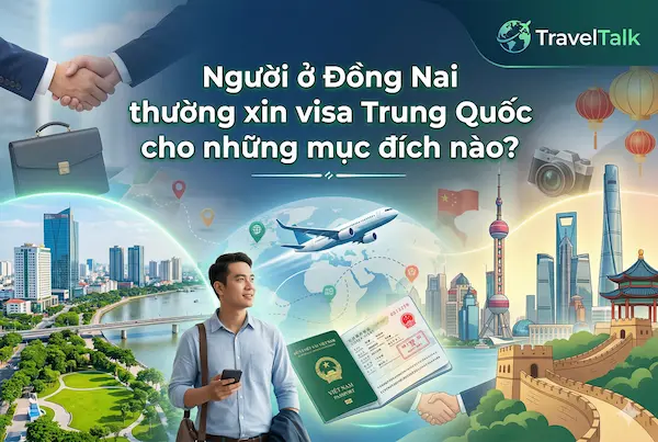 Người ở Đồng Nai thường xin visa Trung Quốc cho những mục đích nào?