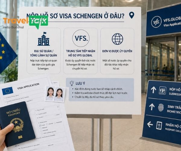 Nộp hồ sơ visa Schengen ở đâu