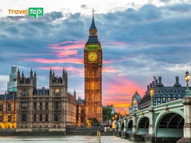 nước nào nổi tiếng với tháp đồng hồ big ben
