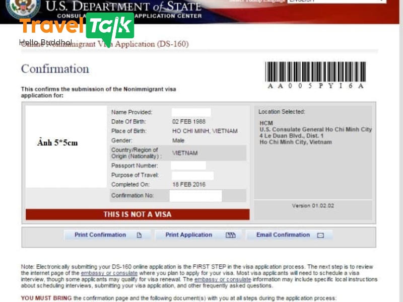 thủ tục cấp visa đi Mỹ