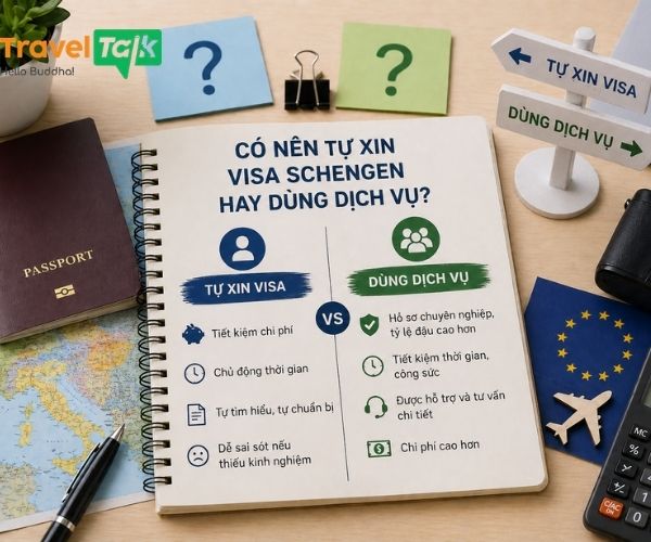 Có nên tự xin visa Schengen hay dùng dịch vụ?