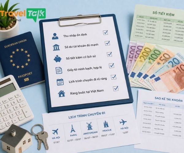 Cách chứng minh tài chính visa Schengen dễ đậu