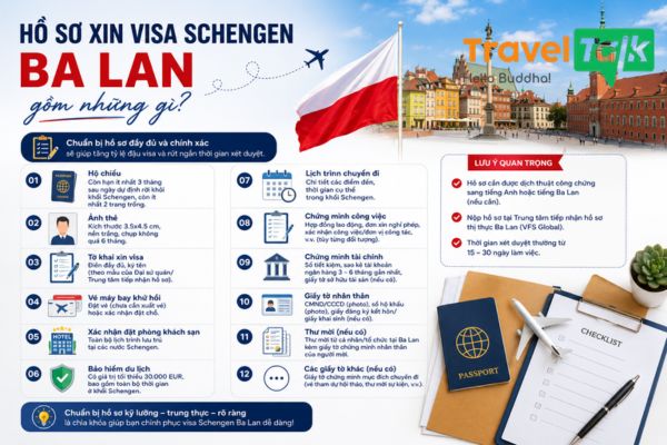 Hồ sơ xin visa Schengen Ba Lan gồm những gì?