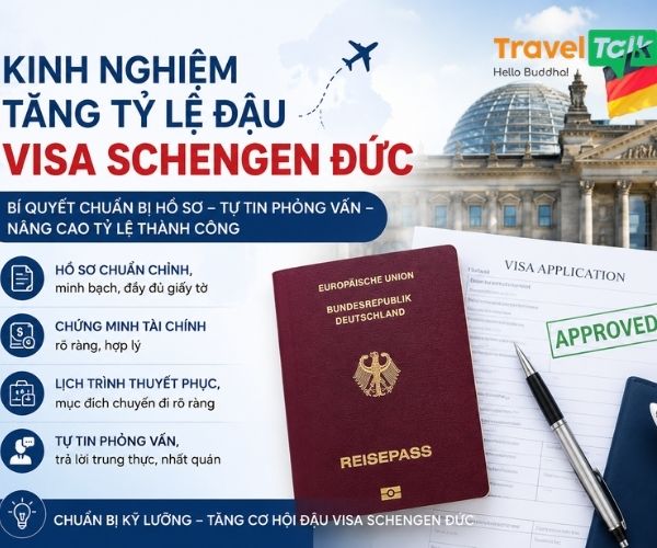 Kinh nghiệm tăng tỷ lệ đậu visa Schengen Đức