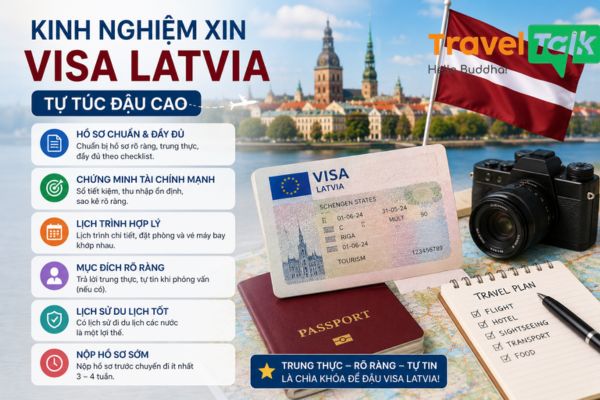 Kinh nghiệm xin visa Latvia tự túc đậu cao