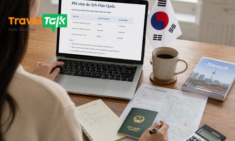 Phí visa du lịch Hàn Quốc