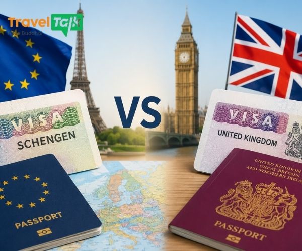 So sánh Visa Schengen và Visa Anh